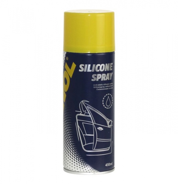MANNOL 9963 Водоотталк-ая силиконовая смазка/ Silicone Spray Antistatisch (450мл.)