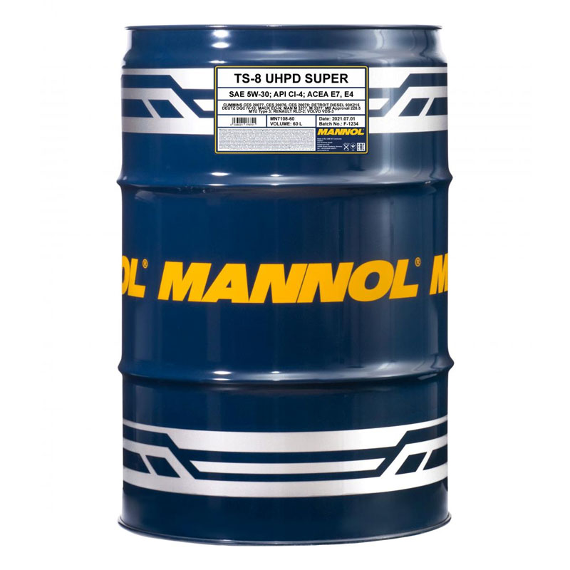 Моторное масло MANNOL TS-8 UHPD Super 5W/30 (60 л)