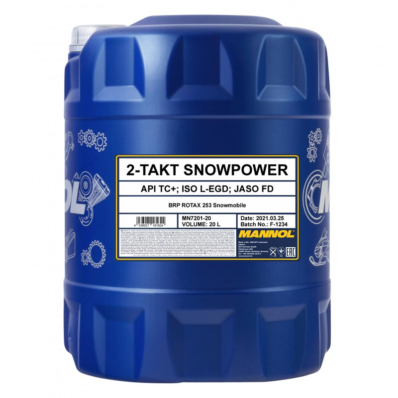 Моторное масло для снегоходов Mannol 2-Takt Snowpower (20 л)