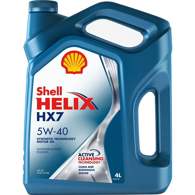 Моторное масло Shell Helix Plus HX7 5W40 (4 л)