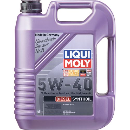 LIQUI MOLY Diesel Synthoil 5w40 5 л. (4шт) масло моторное, синтетика диз. 1927/1341