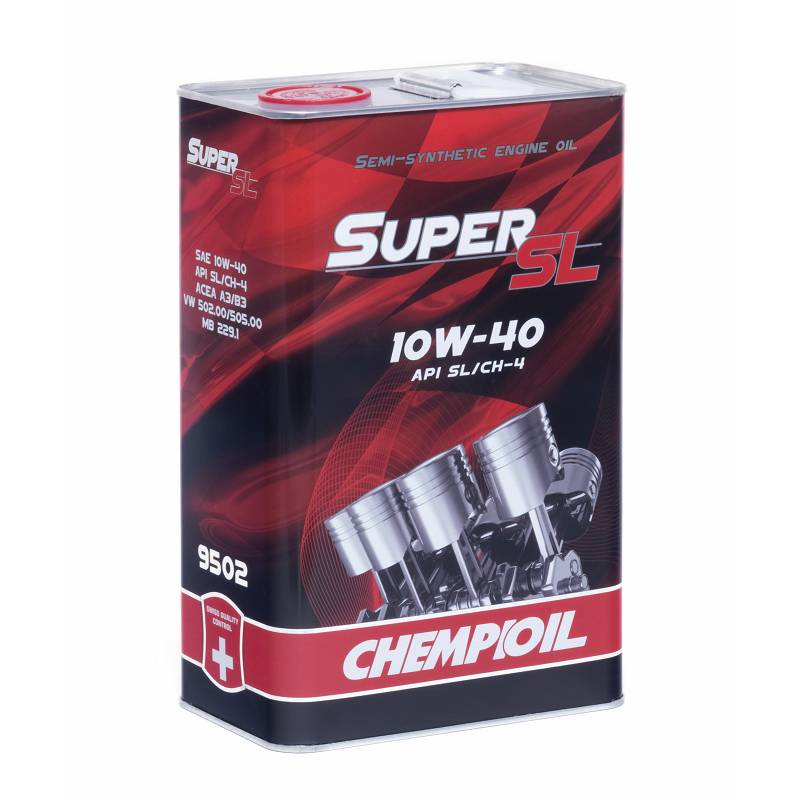 CHEMPIOIL Super SL 10W-40 (A3 B3) 4 л. полусинтетическое моторное масло 10W40 metal 4 л.