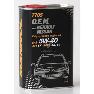 MANNOL 7705 O.E.M. 5W-40 for Renault Nissan 1L metal
