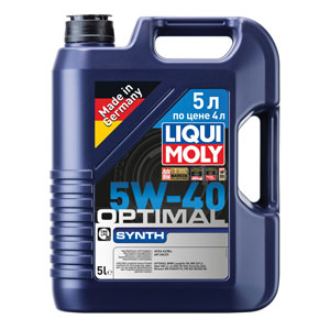 НС-синтетическое моторное масло Liqui Moly Optimal Synth 5W-40 (5 л)