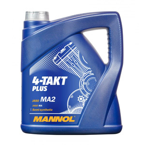 Моторное масло для мотоциклов Mannol 4-Takt Plus 10W40 (4 л)