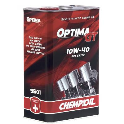 CHEMPIOIL Optima GT metal 10W-40 (A3 B4) 4 л. полусинтетическое моторное масло 10W40 4 л. metal