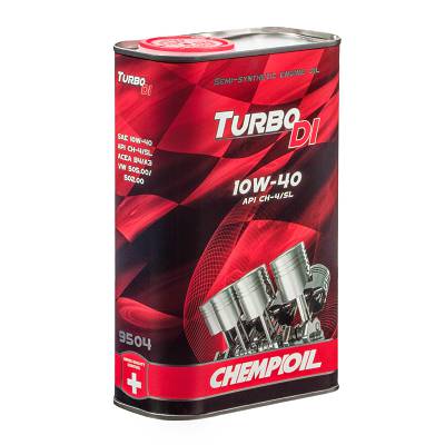 CHEMPIOIL Turbo DI metal 10W-40 (A3 B3) 1 л. полусинтетическое моторное масло 10W40 1 л. metal