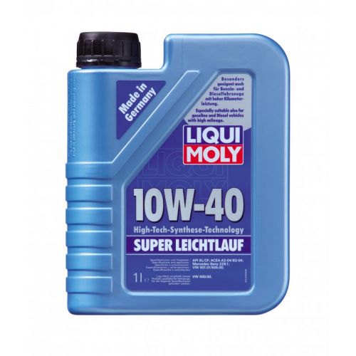 LIQUI MOLY Super Leichtlauf Motor Oil 10w40 1 л. (12шт) масло моторное, п/синтетика (голубая канистра) 1928