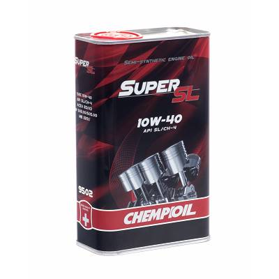 CHEMPIOIL Super SL 10W-40 (A3 B3) 1 л. полусинтетическое моторное масло 10W40 metal 1 л.