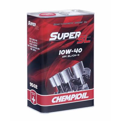 CHEMPIOIL Super SL 10W-40 (A3 B3) 4 л. полусинтетическое моторное масло 10W40 metal 4 л.